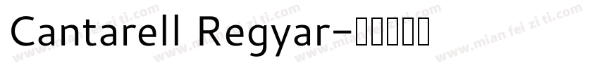 Cantarell Regyar字体转换